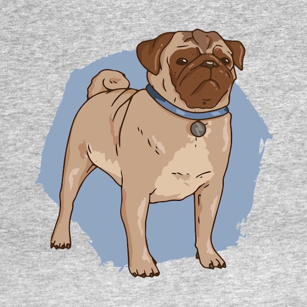 Cute Pug Dog Illustration by SLAG_Creative